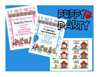 Puppy Dog Birthday Invitations Cards & Party CHOICES  