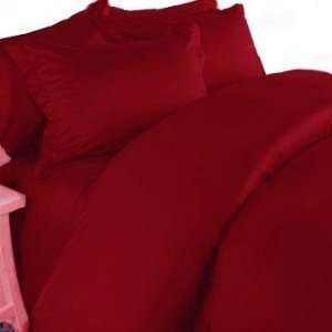   Red Twin Duvet Cover with Fitted Sheet 