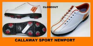 Womens Callaway Sport Newport Golf Shoe 7 M Tangerine  