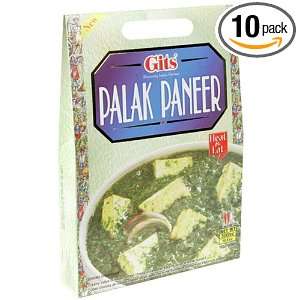 Gits Palak Paneer, Medium, 10.5 Ounce Units (Pack of 10)  
