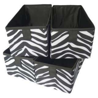 Xhilaration Set of 4 Shoe Drawers Zebra.Opens in a new window