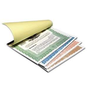  20 Blank Sock Certificates with stubs for LLCs Office 