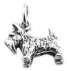 STERLING SILVER SCOTTIE DOG CHARM W/ SPRING RING CLASP