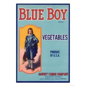  Blue Boy Vegetable Label   Los Angeles, CA Premium Poster 