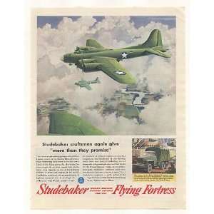  1943 Boeing Flying Fortress Studebaker Plane Engine Print 