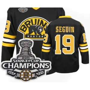 Champions Patch Boston Bruins #19 Tyler Seguin 3rd Black Hockey Jersey 