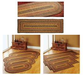   Braided Jute Oval or Rectangle Rugs, Runners & Stair Treads  