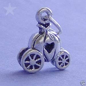 CINDERELLA CARRIAGE Sterling Silver Charm Pendant  