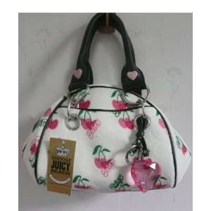   NWT Juicy Couture Cherry Bowler Handbag CREAM & BROWN 