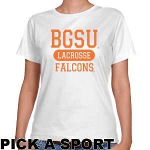 Bowling Green State Falcons Ladies White Custom Sport Classic Fit T 