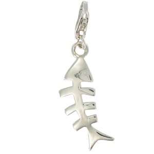 Les Poulettes Jewels   Charms Bracelet Sterling Silver Fishbone  with 