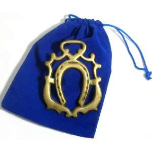    Vintage Horse Brass in Gift Bag   Horseshoe 