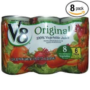 Campbells V8 Juice 5.5 oz, 6 Count Grocery & Gourmet Food