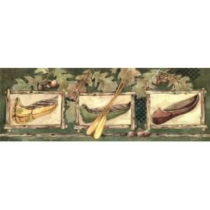  Three Canoes Finest LAMINATED Print Anita Phillips 17x6 