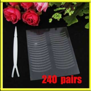 240 Pairs Clear Slim Adhesive Double Sided Eyelid Make Tape Sticker 