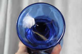 L582 12 COBALT DEEP BLUE IMPERIAL GLASS OLD WILLIAMSBURG WATER GOBLETS 