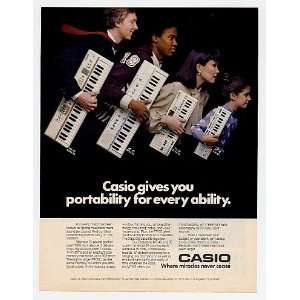  1983 Casio Portable Keyboards Print Ad (Music Memorabilia 
