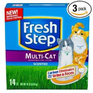 Fresh Step Multi Cat Scented, 14 Pound Boxes (Pack of 3)  