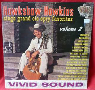 HAWKSHAW HAWKINS sings grand ole opry V2 LP vinyl vg++  