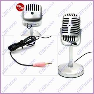   Vintage Internet Chating Microphone Desktop Stand For PC Laptop  