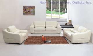 730 Living Room Set Contemporary Modern Italian Leather  