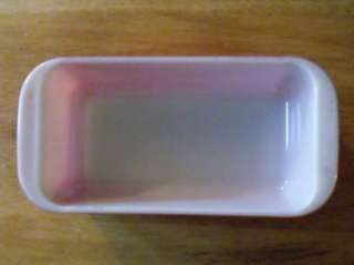   Coral Loaf Pan Glass w/ Metal Wire Handle Trivet Cooling Rack  