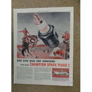  Champion Spark Plugs , Vintage 40s full page print ad 