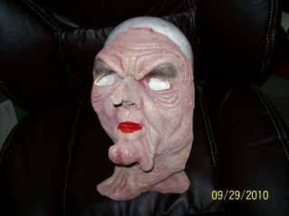   CRONE WICKED WITCH FACE PROSTHETIC FOAM MASK COSTUME TA487  