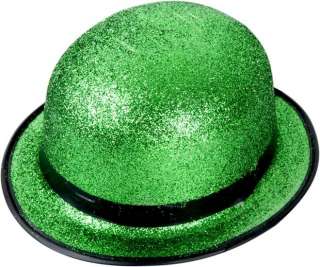 St Patricks Green Glitter Leprechaun Party Costume Hat  