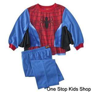 SPIDERMAN Marvel Heroes 2T 3T 4T 5T Boys PAJAMAS Costume Pjs Set WEB 