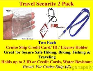 Cruise Ship Travel Credit Card ID Cash License Pouch  