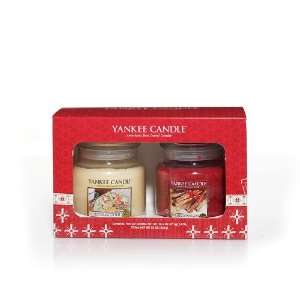 Two Medium Jar Candle Gift Set. Christmas Cookie, Sparkling Cinnamon.