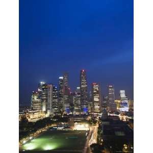  City Skyline at Dusk, Singapore, Southeast Asia, Asia 