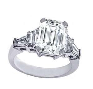 36 Carat Emerald Cut Diamond Engagment Ring H VS1  