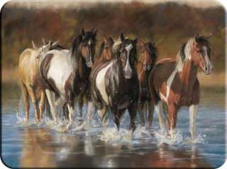 New Large Wild Paint Horses Cutting Board  