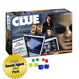  24 Clue w/ Free Secret Agent Dice Pack Toys & Games