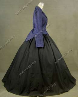 Civil War Victorian Cotton Blends Day Dress Ball Gown 166 M  