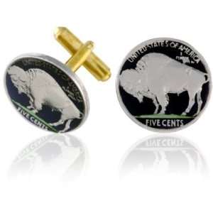  Old Buffalo Nickel Tail Coin Cuff Links CLC CL103 Jewelry