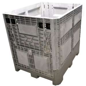  40 x 48 x 46 Medium Duty Collapsible Bulk Container Grey (2 Doors