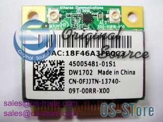 Dell DW1702 AR5B195 WLAN BT BlueTooth Half Card FJJTN  