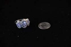 STERLING 1.40 CT TW TANZANITE RING SIZE 8 *5272  