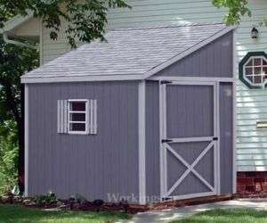 x10 Slant / Lean To Style Shed Plans, See Samples  