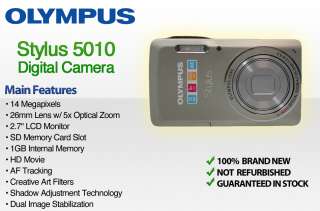 NEW Olympus Stylus 5010 Digital Camera (Silver) 731304200925  