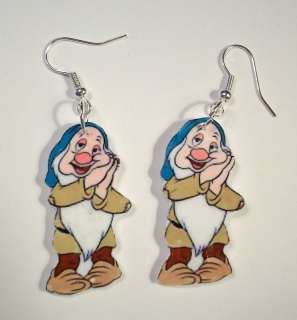 Bashful earrings,snow white,7 dwarfs,disney,jewelry,fun  