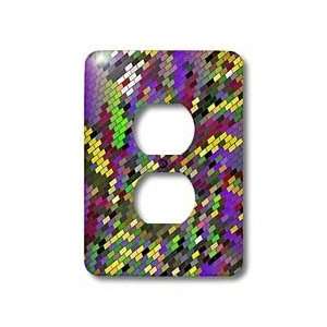   Bricks   Mardi Gras III   Light Switch Covers   2 plug outlet cover
