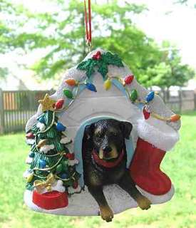 NEW* ROTTWEILER Dog House Christmas Ornament  
