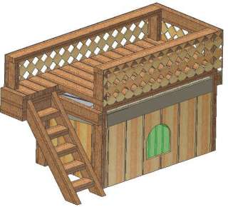 INSULATED DOG HOUSE PLANS, COMPLETE SET, MEDIUM SIZED DOG KENNEL PLANS 