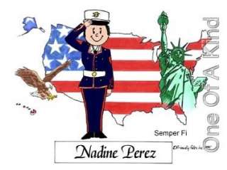 Custom Personalized Mug   Military Navy Marine Cartoon  