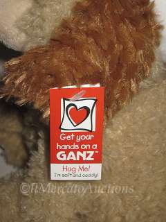 NEW GANZ BUDDY Plush TAN Puppy Dog w/ Santa Hat Stuffed Animal Toy 15 