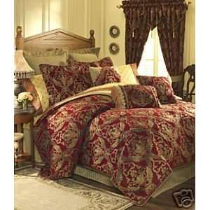 Croscill Imperial Empress 4 Pc King Comforter Set Red Gold  